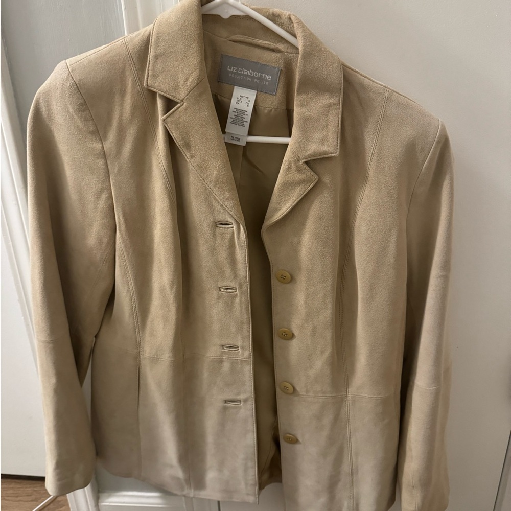 Liz Claiborne suede suit jacket